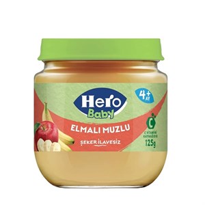 پوره میوه هرو بی بی hero baby سیب موز 4120 گرم