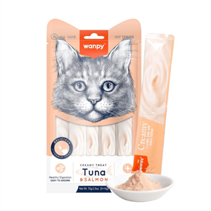 بستنی گربه ونپی انگلیسی نویس مدل تن و سالمون Tuna & Salmon بسته 5 عددی