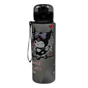 قمقمه کرومی مشکی مات مدل آسان نوش گنجایش 700ml