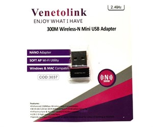 کارت شبکه وایرلس  مدل VENETOLINK 300M 2.4G
