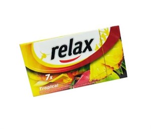 آدامس ریلکس Relax با طعم میوه‌های استوایی Tropical بسته 7 عددی کد 61300004