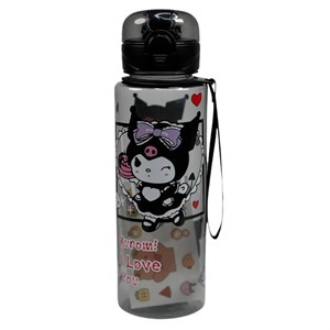 قمقمه کرومی مشکی شفاف مدل آسان نوش گنجایش 700ml کد m270