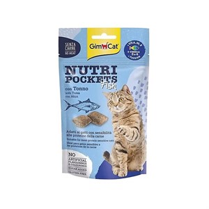 تشویقی مغزدار گربه نوتری پاکت جیم کت مدل فیش طعم ماهی تن Nutri Pockets Fish With Tunaوزن 60 گرم