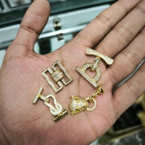 قفل سوارسکی استیل رنگ ثابت کد 3180