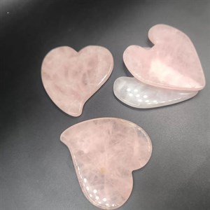 سنگ ماساژ گواشا رز کوارتز طبیعی کد 8556