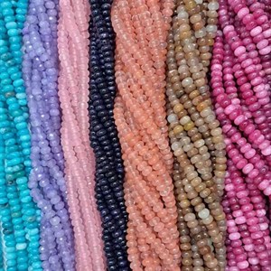 ریسه سنگ های جید واشری سایز ۸ میلیمتر