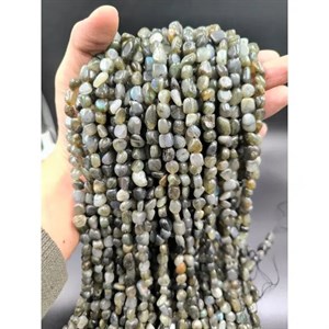 ریسه سنگ لابرادوریت تامبل سایز 8*10 میلیمتر کد 2302