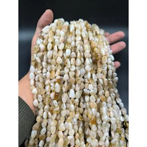 ریسه سنگ سیترین تامبل سایز 8*10 میلیمتر کد 2304