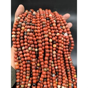 ریسه سنگ جاسپر قرمز سایز 8 میلیمتر کد 7729