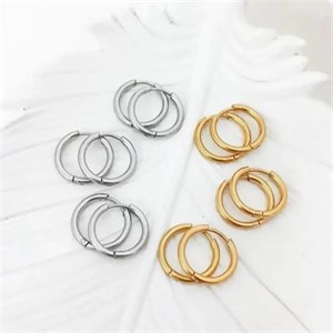 حلقه گوشواره ساده قطر 12میل (بسته 10عددی) کد 3166