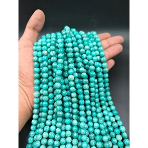 ریسه سنگ آمازونیت طبیعی سایز 8 میلیمتر کد 9120
