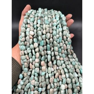 ریسه سنگ آمازونیت تامبل سایز 8*10 میلیمتر کد 2296