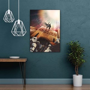 متال پوستر طرح مندولرین (The Mandalorian)