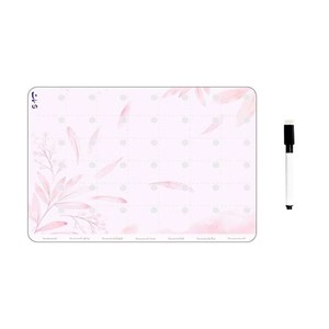 تخته وایت برد سمات مدل پلنر رو یخچالی کد 09 سایز 20x30 سانتی متر به همراه ماژیک