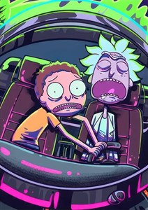 متال پوستر سریال Rick and Morty کد N204