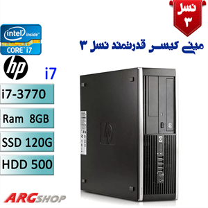 مینی کیس استوک اچ پی نسل سوم HP 6300-8300 -i7-3770 با رم 8 و ssd128و هارد 500