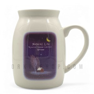 ماگ خمره ای براق طرح زمستان