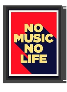 تابلو NO MUSIC NO LIFE
