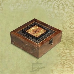 جعبه چوبی (طرح M12*1*20)-آجیل و خشکبار،دمنوش،گز و شکلات،کادو