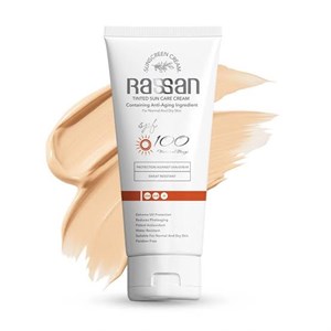 کرم ضد آفتاب رنگی SPF100 راسن مناسب پوست خشک و معمولی 40 میلی لیتر
