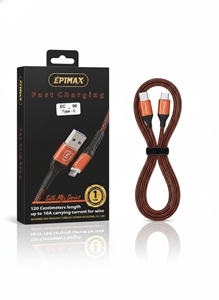 کابل Type-C EPIMAX EC 08 با شارژ سریع و جریان 10 آمپر