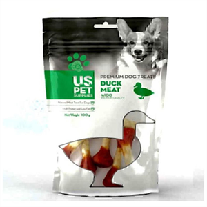 تشویقی دمبلی سگ با طعم اردک یو اس پت US Pet Duch Meat وزن 100 گرم