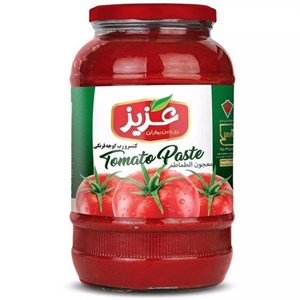 رب گوجه فرنگی شیشه ای 1.5 کیلو گرم عزیز