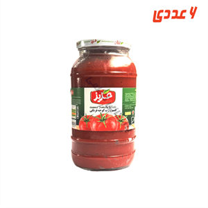 رب گوجه فرنگی شیشه ای 1.5 کیلو گرم عزیز