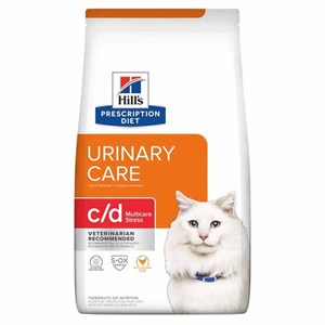 غذای خشک درمانی گربه هیلز مراقبت از دستگاه ادراری کنترل استرس با طعم مرغ Hill's Cat Urinary Care C/D Chicken وزن 1.5 کیلوگرم