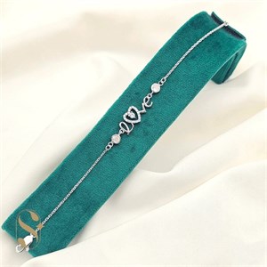 دستبند نقره زنانه مدل لاو کد SilverSet-D603 