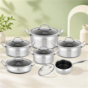 سرویس قابلمه استیل 12 پارچه دورو لیزری لایف اسمایل ( پس کرایه ) 
