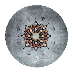 رومیزی مخمل طرح خورشید - قطر 90