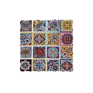 رومیزی مخمل طرح فیروزه - ابعاد 30 در 30