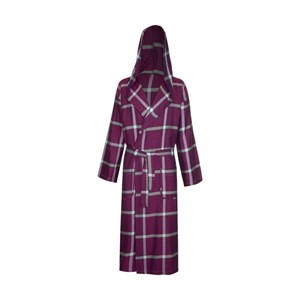 حوله پالتویی نخی اعلا چهارخانه زرشکی