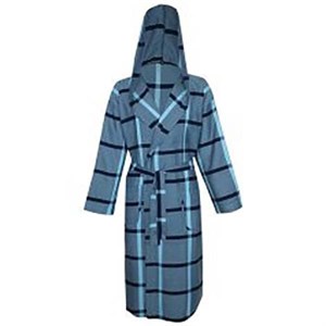 حوله پالتویی نخی اعلا چهارخانه آبی تیره 1