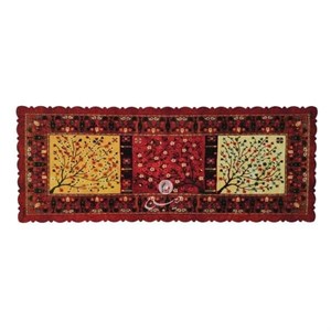 رانر مخمل طرح چهارفصل - ابعاد 100 در 40