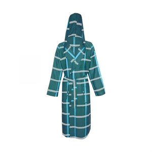 حوله پالتویی نخی اعلا چهارخانه سبز تیره 3