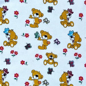 پارچه پنبه‌ای طرح خرسی (واحد 1 متری)