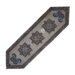 رانر ترمه طرح آذر- رنگ نقره ای (لمه) - ابعاد 154 در 45