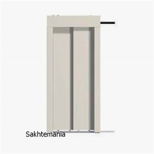 درب 80 طبقه تلسکوپی آسانسور اتوماتیک حریری 2 لته ارتفاع 2 متر