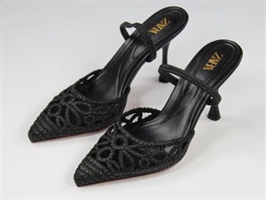 کفش پاشنه 7 سانت حصیری زارا | Zara