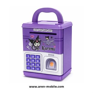 قلک مدل گاوصندوق اثر انگشتی رمزدار طرح کرومی PIGGY BANK