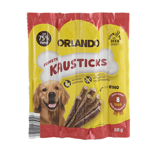 تشویقی مدادی سگ اورلاندو با طعم گوشت گاو Orlando Stick Beef بسته 4 عددی