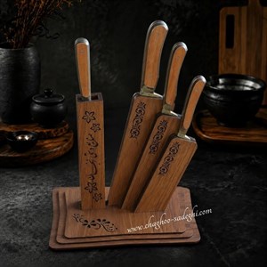 ست ۵پارچه چاقوی آشپزخانه مصقل سایز(۱،۲،۳)