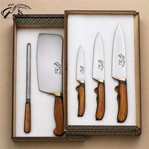 سرویس  لوکس  چاقوی عروس جعبه 3طبقه چوبی  سایز (2،3،4)