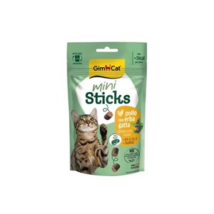 تشویقی گربه جیم کت مدل Mini Sticks طعم مرغ و کت‌نیپ وزن 50 گرم
