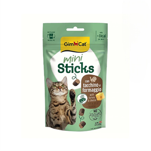 تشویقی گربه جیم کت مدل Mini Sticks طعم بوقلمون و پنیر وزن 50 گرم