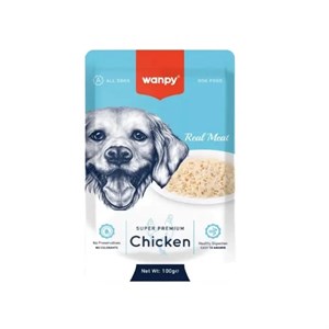 پوچ سگ ونپی مدل “Wanpy Super Premium” با طعم مرغ وزن 100 گرم