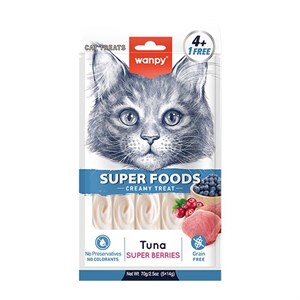 بستنی گربه بالغ ونپی مدل SuperFood Tuna super berries  وزن 70 گرم