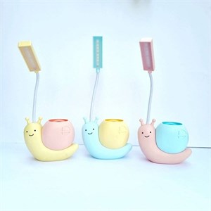 چراغ مطالعه شارژی حلزون چشم‌ریز – طرح فانتزی رومیزی